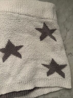 Honeydew Cozy Star-Print Women's Lounge Shorts - White/Cream with Gray Stars